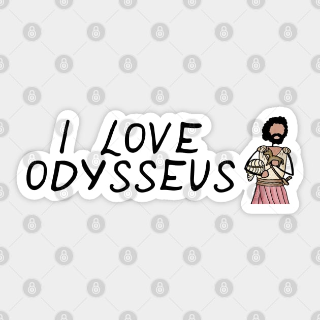 Greek Myth Comix - I LOVE Odysseus Sticker by GreekMythComix